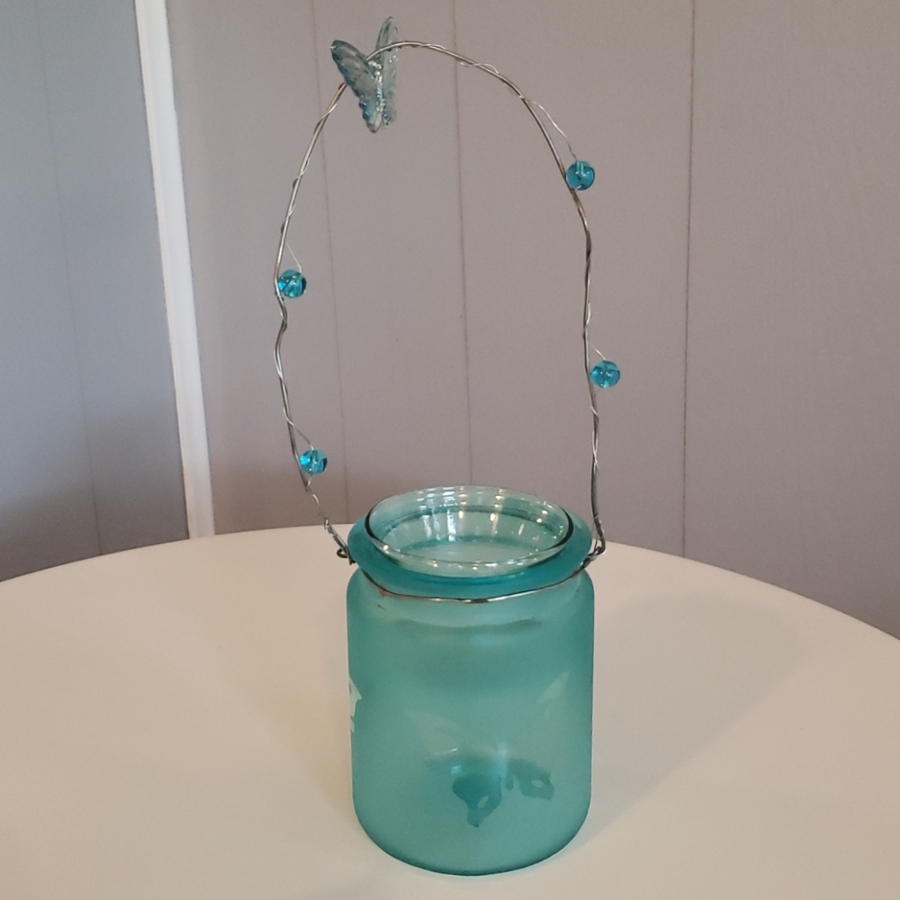 🌴 NWT Blue Butterfly 🦋 Tealight Candle Holder